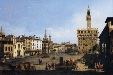 Bernardo Bellotto, Belotto (Canaletto) - Piazza della Signoria, Florence