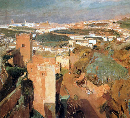 Joaquín Sorolla y Bastida  - La torre de los Siete Picos, La Alhambra 